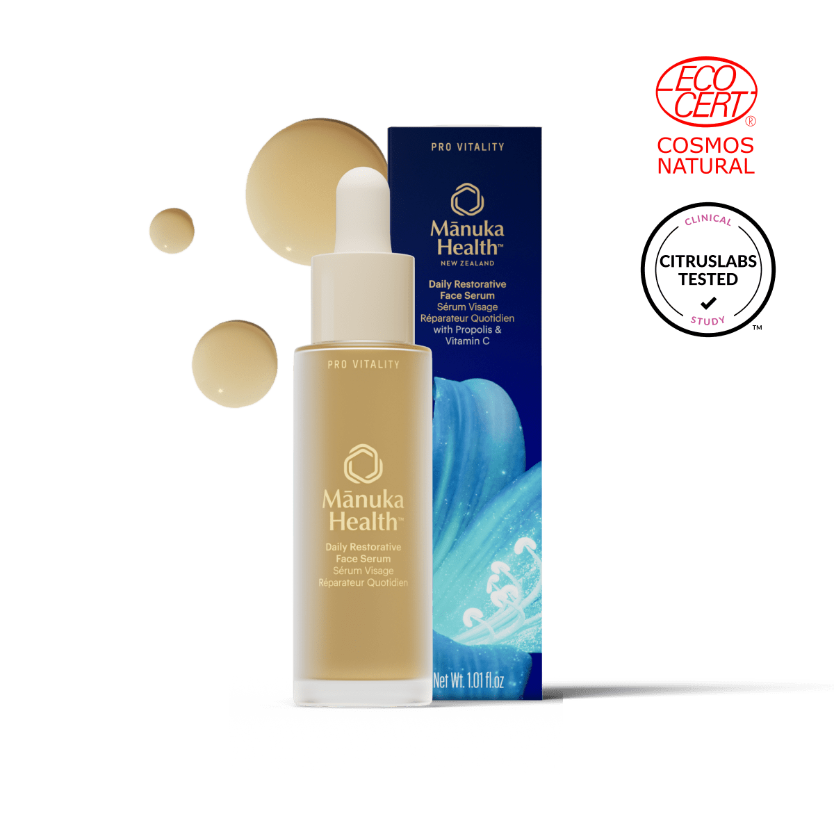 Pro Vitality Face Serum with Propolis, Manka Honey, Vitamin C