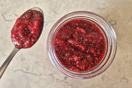 Recipe: Raw Berry Chia Collagen Jam with Mānuka Honey