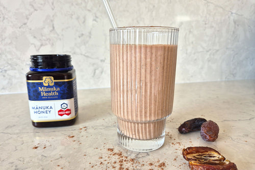 Recipe: Salted Chocolate Tahini Smoothie with Mānuka Honey