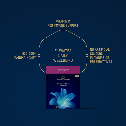 Mānuka Honey Drops: Elderberry with vitamin C US