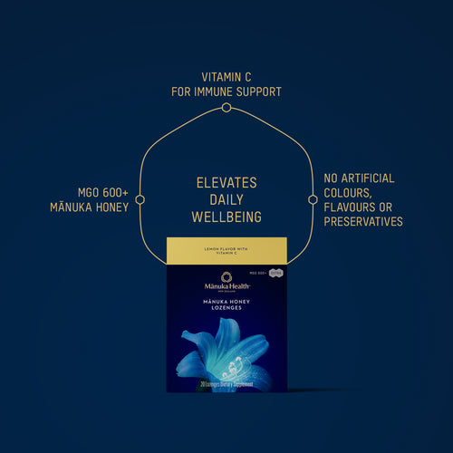 Mānuka Honey Drops: Lemon with vitamin C US