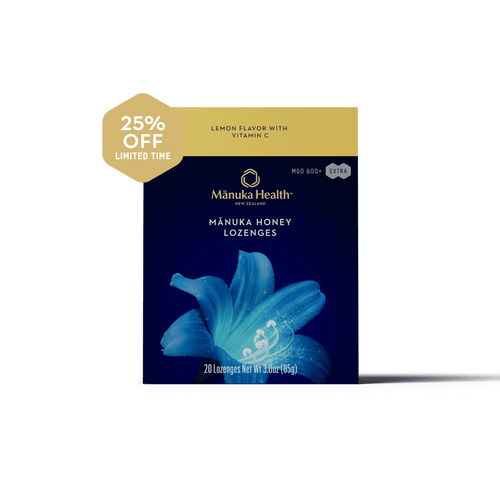 Manuka Honey Lemon Lozenges with Vitamin C