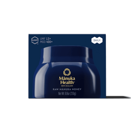 Manuka Health manuka honey MGO 400+ Daily packaging on a white background.
