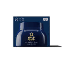 Manuka Health manuka honey MGO 600+ packaging on a white background.